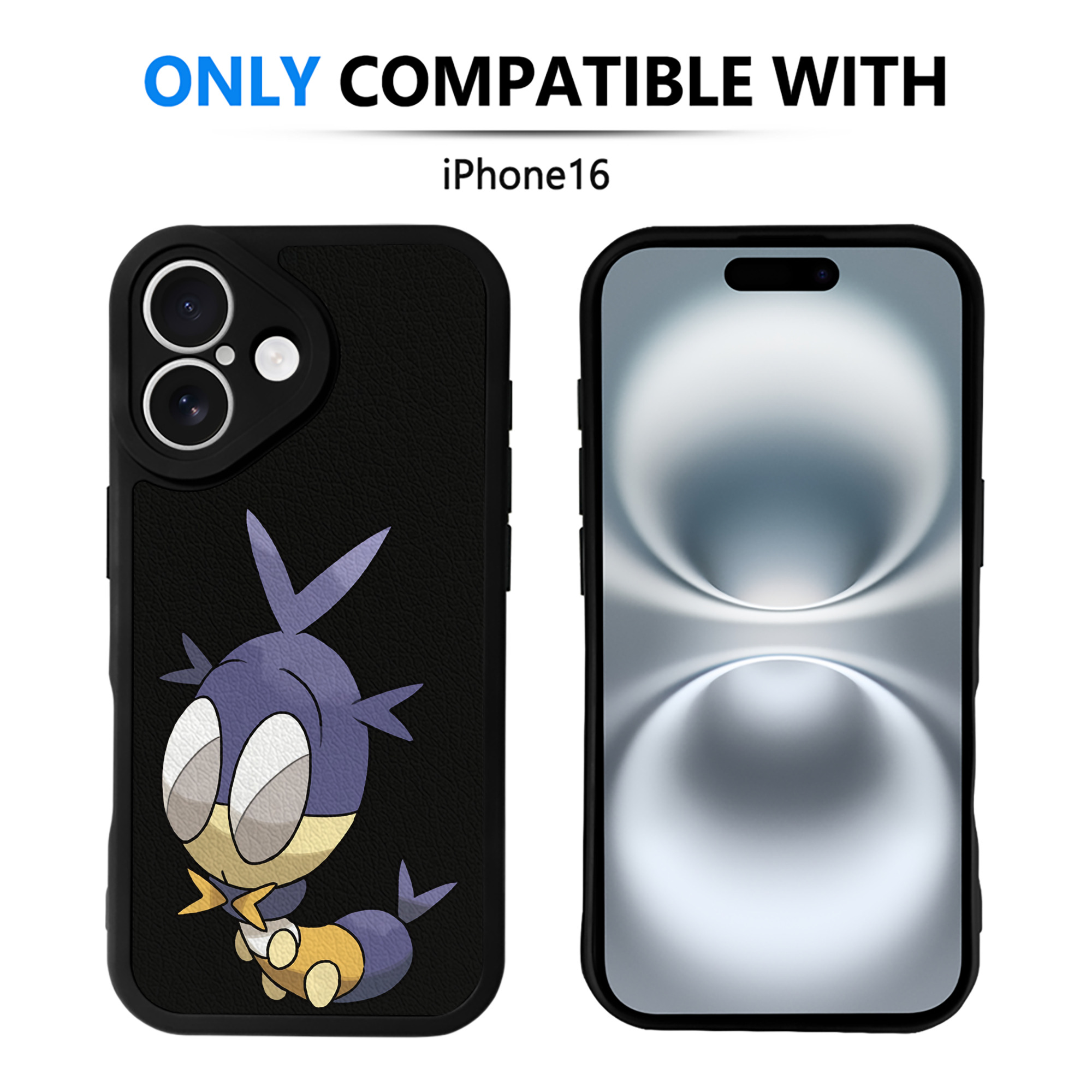 （画像用） ポケットモンスター Pokémon 【iPhone 16シリーズ対応】シリコンスマホケース（レザー調） 材質：シリコン
